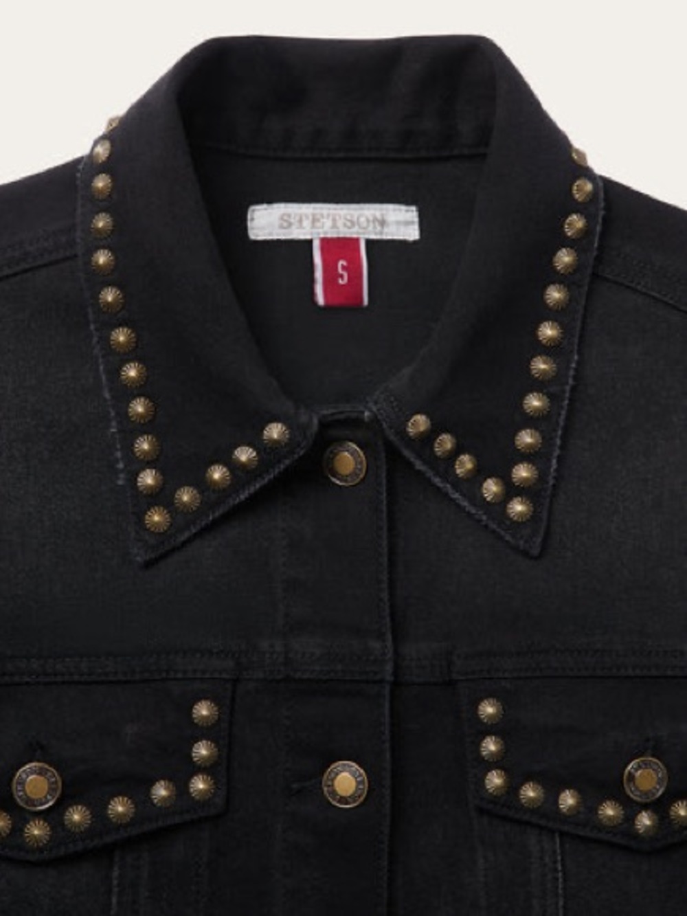 Stetson black denim studded jacket - Picture 4 of 8